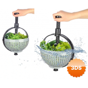 Hızlı Salata Kurutucu Süzgeç - Dönerli Süzgeç Dev Boy