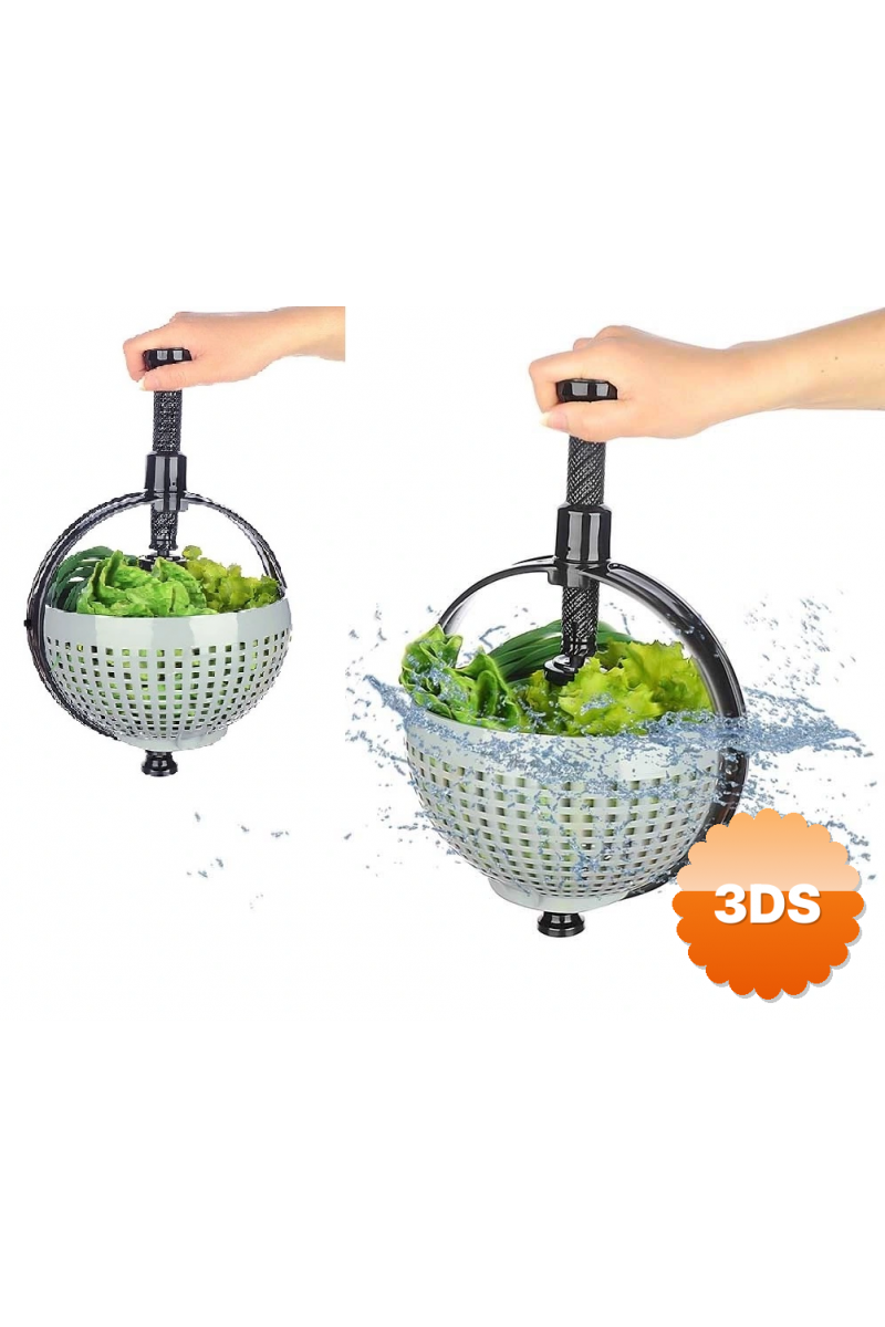 Hızlı Salata Kurutucu Süzgeç - Dönerli Süzgeç Dev Boy