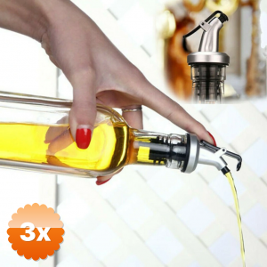 3 Adet Kapaklı Şişe Ucu Servis Aparatı Damlalık Yağdanlık Tıpa