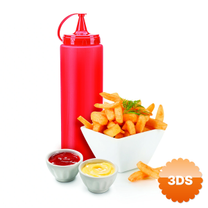 Ketçap Şişesi - 1000ml Dev Boy Kırmızı