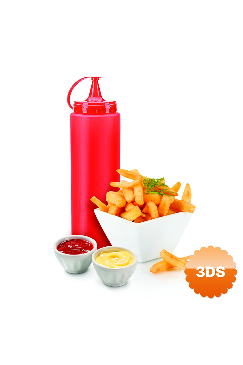 Ketçap Şişesi - 1000ml Dev Boy Kırmızı