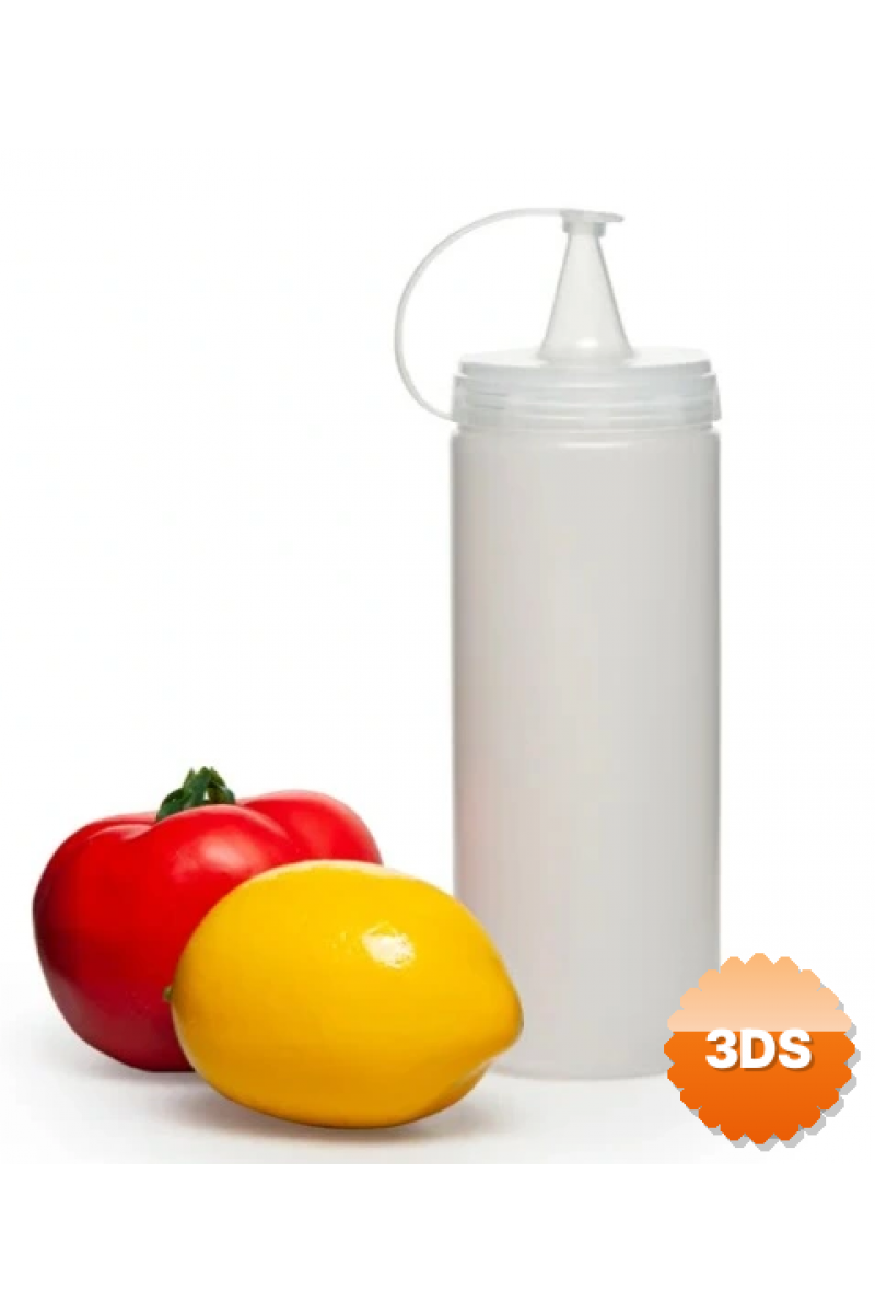 Şeffaf Sos Şişesi - 1000ml Dev Boy