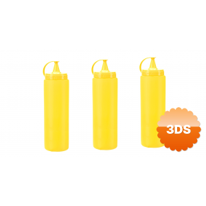 Mayonez Sos Şişesi - 1000ml Dev Boy Sarı 3 Adet