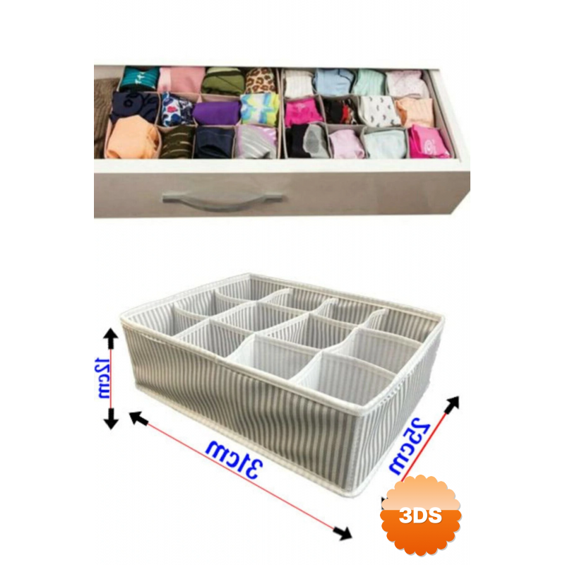 12 Bölmeli Pratik Bölmeli Çekmece Düzenleyici Organizer