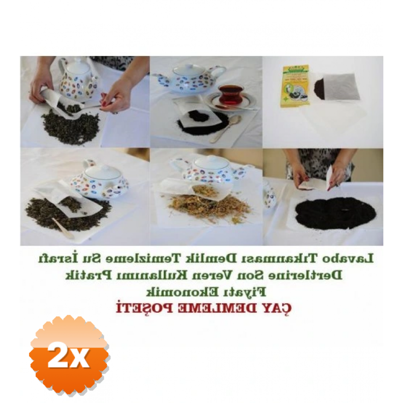 2 Adet Ev Tipi Çay Demleme Poşeti 30lu Paket