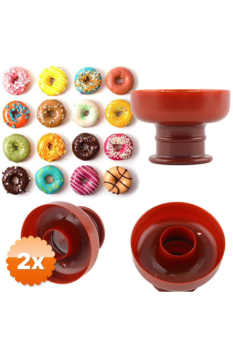 2 Adet Yuvarlak Donut Kek Hamur Kesici Kalıp