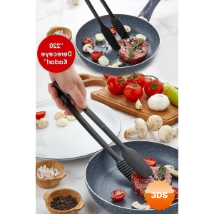 Maşa - 220 Dereceye Kadar Dayanıklı Yanmaz - Yapışmaz Plastik Izgara Maşası 30 Cm