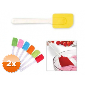 2 Adet Renkli Silikon Spatula - Büyük
