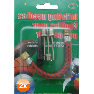 2 Adet Ayak Pompası 5li Uç Set - Balon - Top Pompası Uç Seti