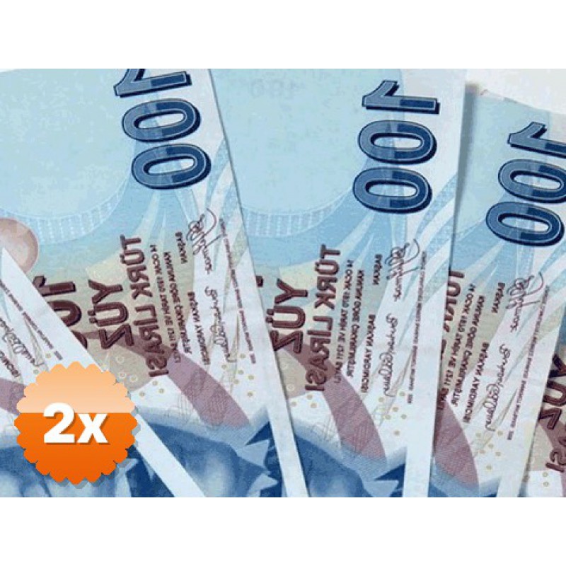 2 Adet Düğün Parası - 100 Adet 100 Tl