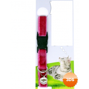 Kadife Dokulu Ayarlanabilir Çıngıraklı Kedi Tasması