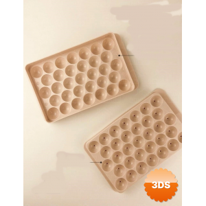 2 Li Buz Kalıbı 33 Bölmeli Kristal Küre Buzluk - Mini Yuvarlak Buz Kalıbı