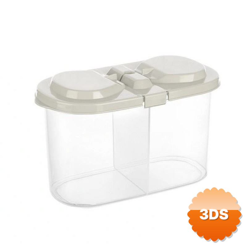 2 Bölmeli Saklama Ve Erzak Kabı 1200 Ml