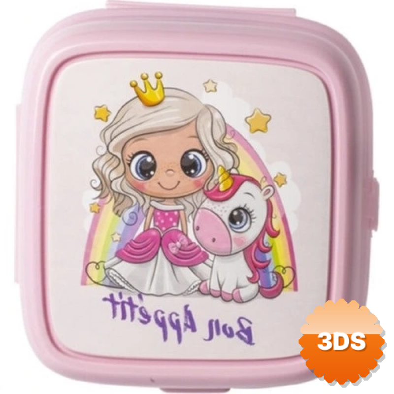 Porky Lol Desenli 4 Bölmeli Çatallı Beslenme Kabı - Diyet Kabı