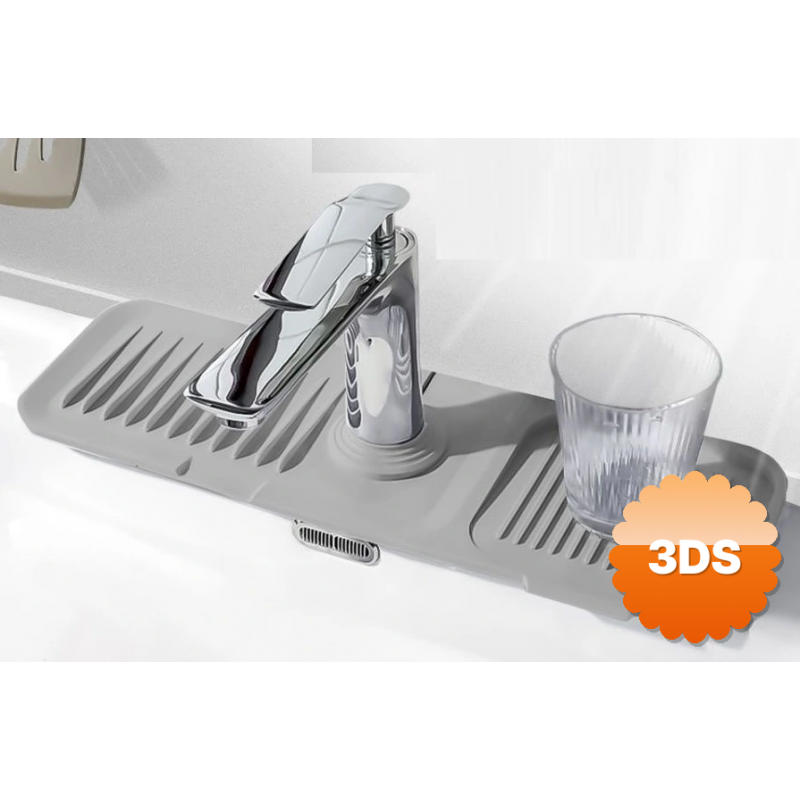 Elastik Mutfak Banyo Musluk Matı Düzenleyici Kaydırmaz Taban Organizer Lavabo Kenar Matı