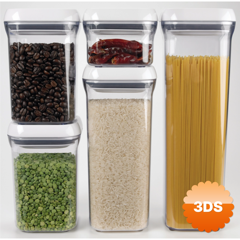 Vakumlu Kare Saklama Kabı - 1 Litre