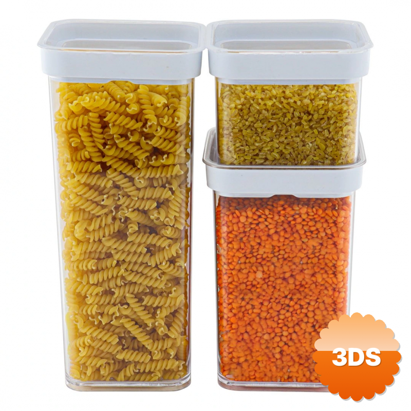 Vakumlu Kare Saklama Kabı - 1 Litre