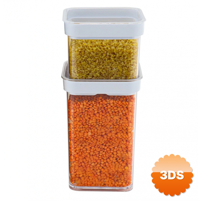 Vakumlu Kare Saklama Kabı - 1 Litre