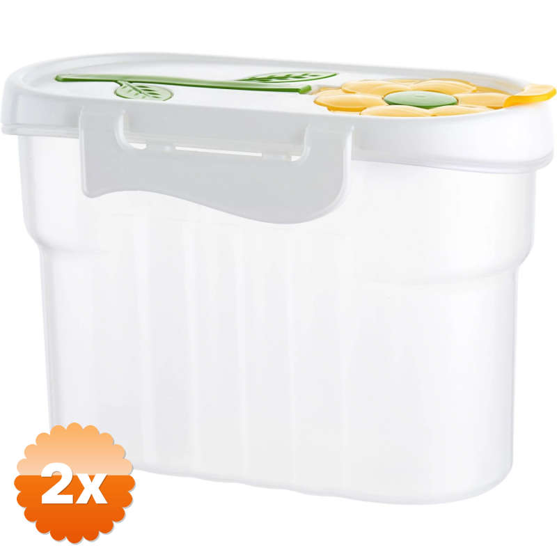 2 Adet Papatya Erzak Kabı 1.2 Lt 2 Adet Papatya Erzak Kabı 1.2 Lt