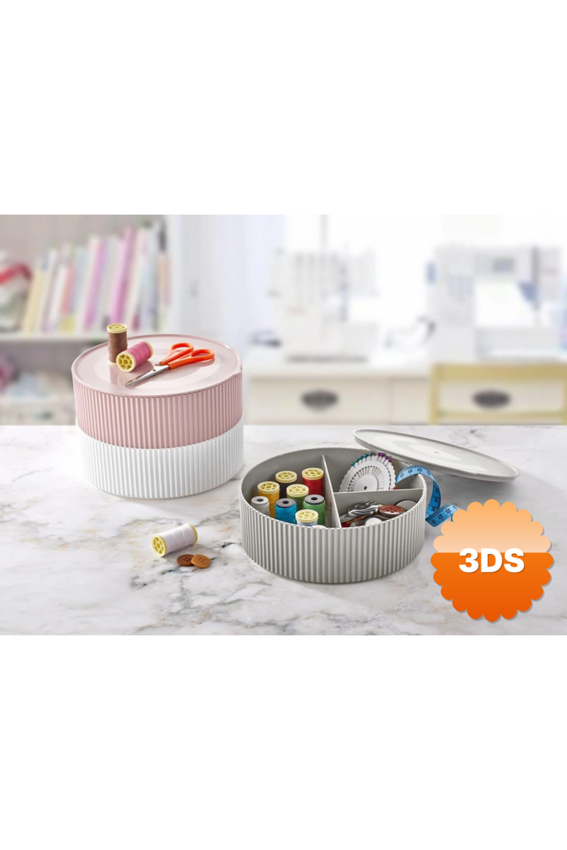3 Gözlü Saklama Kabı Dikiş Ve Takı Kutusu - Gri