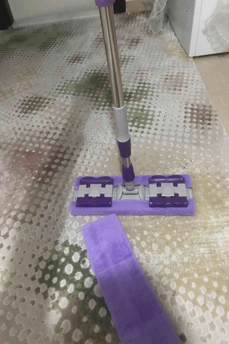 Teleskobik Cam Yer Tavan Silme - İstediğin Bezi Tak Kullan - 4 Mandallı - yedek Bezli Mop Seti
