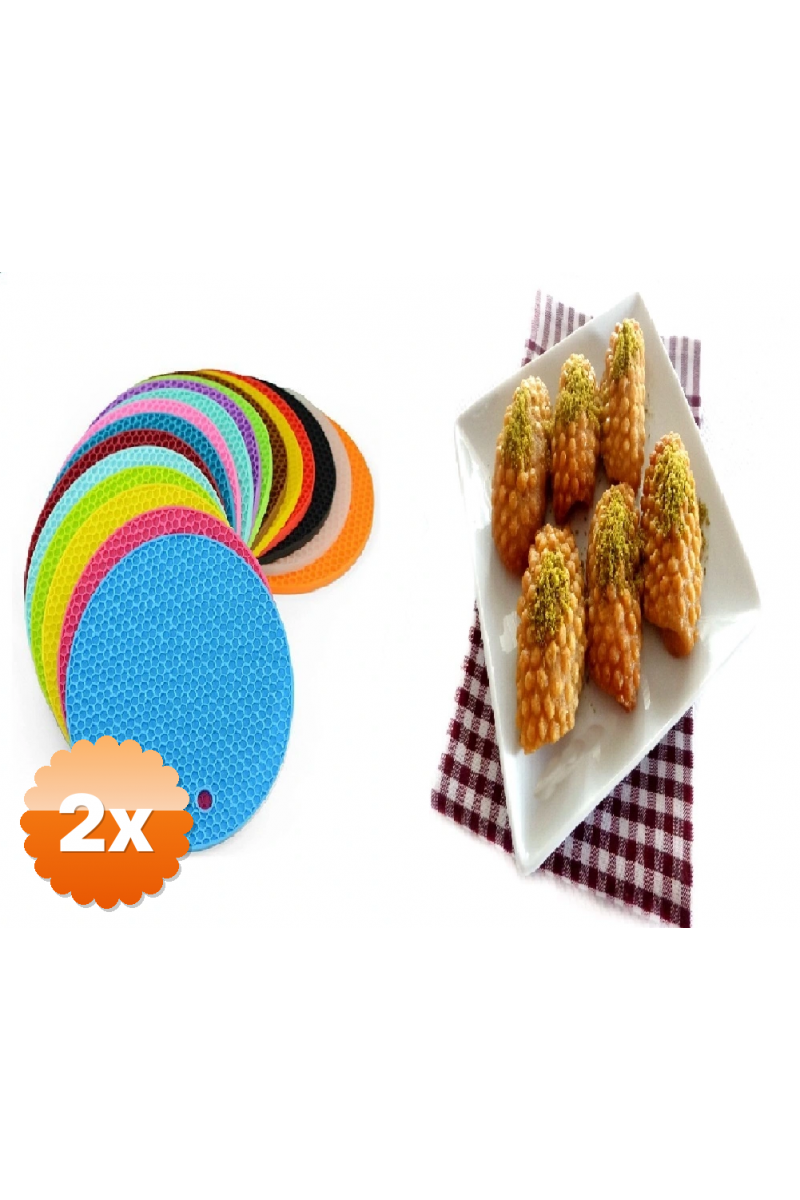 2 Adet Renkli Nihale Kalbura Bastı Kalıbı