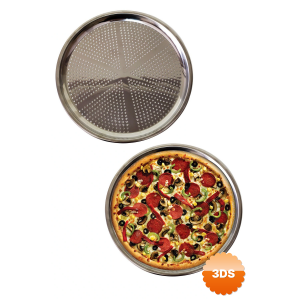 Delikli Çelik Pizza Ve Lahmacun Tepsisi Orta Boy - 32 Cm