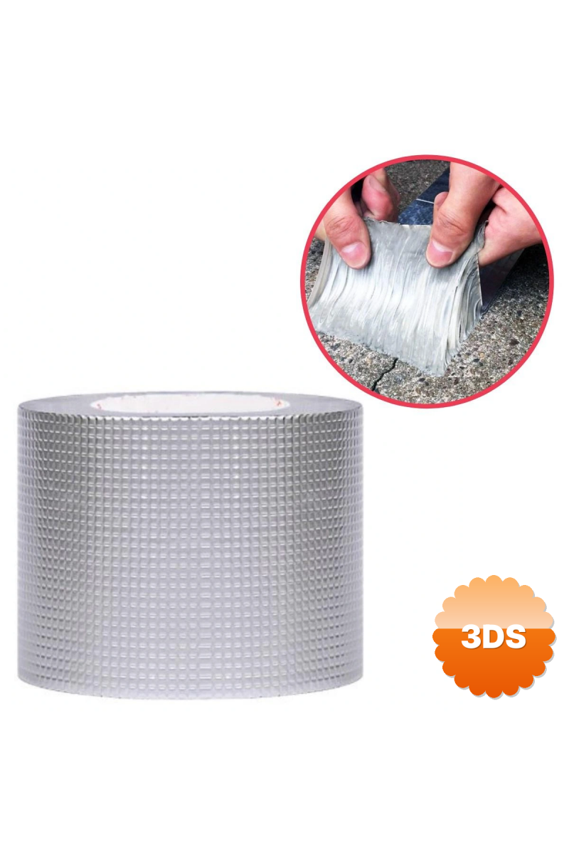 Folyo Kauçuk Bant Yapışkanlı Su Geçirmez Çatı Boru Tamir Bandı (2metre X 10 Cm)