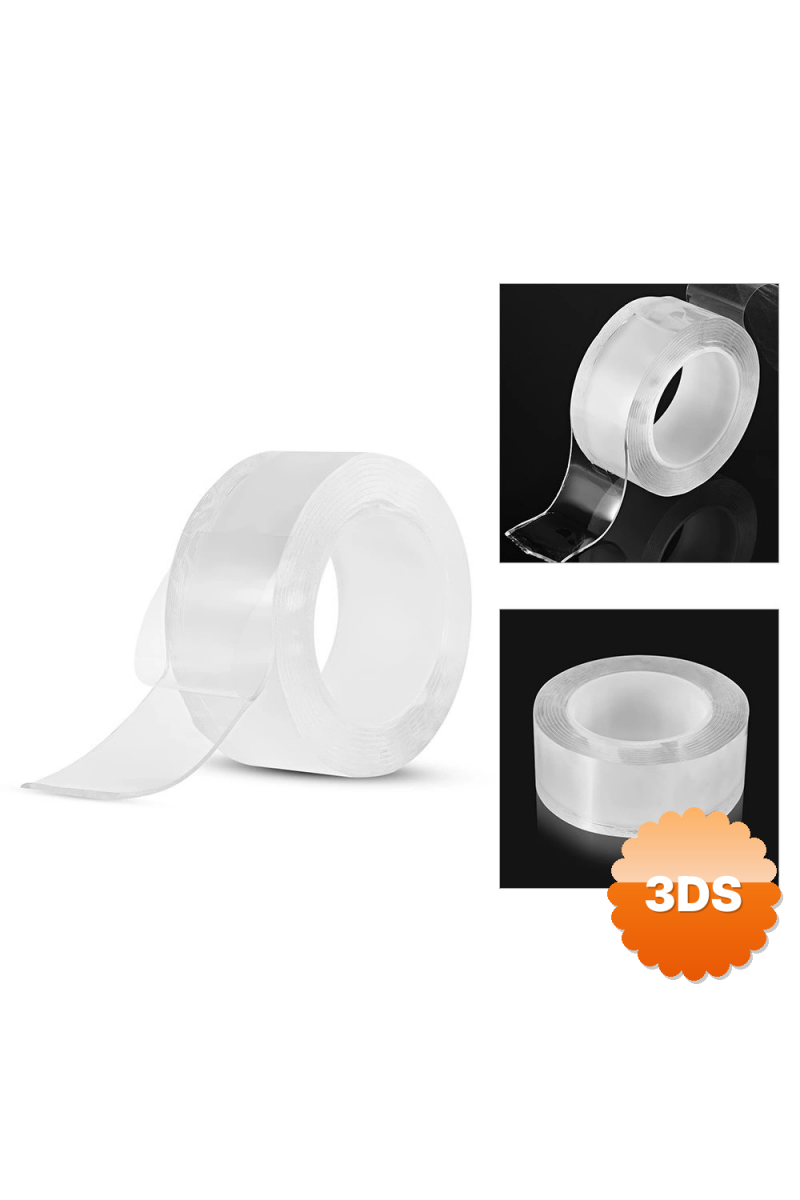 2 Metre X 3 Cm Şeffaf Güçlü Nano Çift Taraflı Silikon Jel Yapıştırıcı Bant