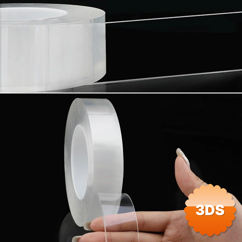 2 Metre X 3 Cm Şeffaf Güçlü Nano Çift Taraflı Silikon Jel Yapıştırıcı Bant