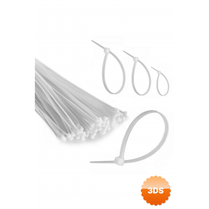 50 Adet Plastik Cırt Kelepçe Kablo Bağı Kablo Düzenleyici - 4.8 X 380 Mm