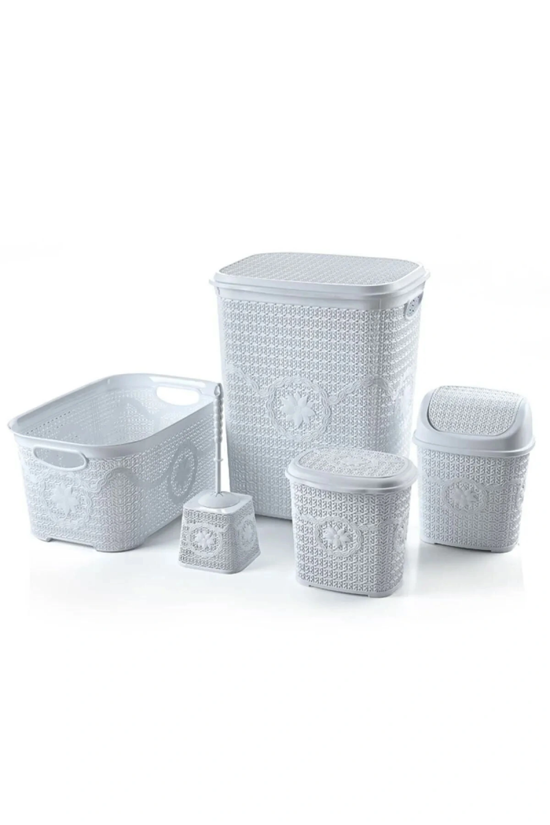 Çeyiz Seti Rattan 5 Parça Örgülü Çeyiz Seti
