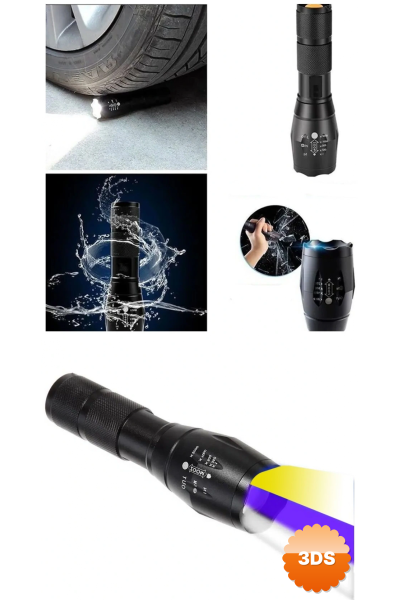 El Feneri Beyaz Sarı Ve Mor Renk Aydınlatma Q5 Led