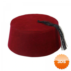 Bordo Renk Osmanlı Fesi Garson Boy 8 No 12 - 13 Yaş