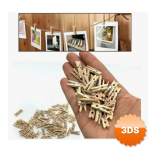 Mandal Mini Ahşap Mandal (100 Adet)