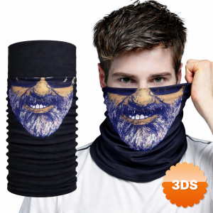 Sakallı Yüz Desenli Baf Buff – Çok Amaçlı Boyunluk & Maske 1 No