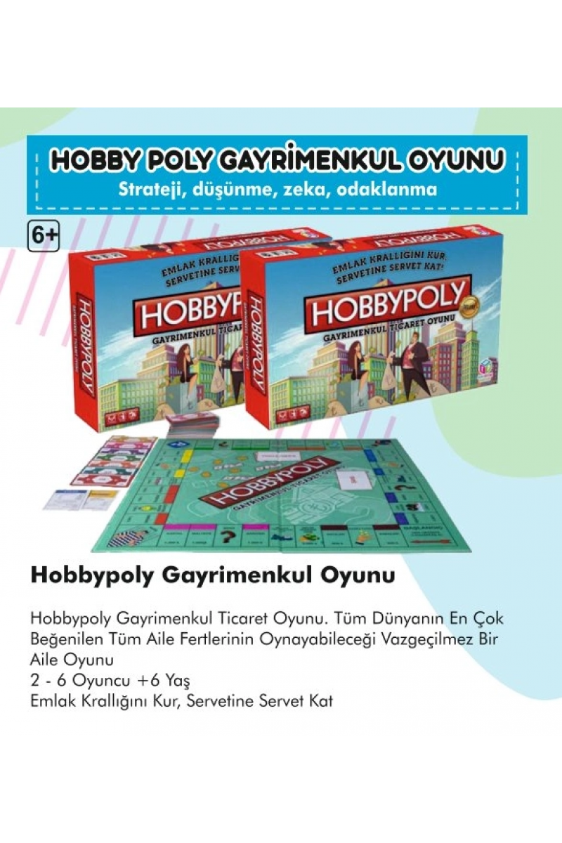 Hobby Poly Gayrimenkul Emlak Ticareti Oyunu