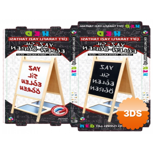 Yazı Tahtası Çift Taraflı Ayaklı Mıknatıslı Yazı Tahtası Seti 110 X 60