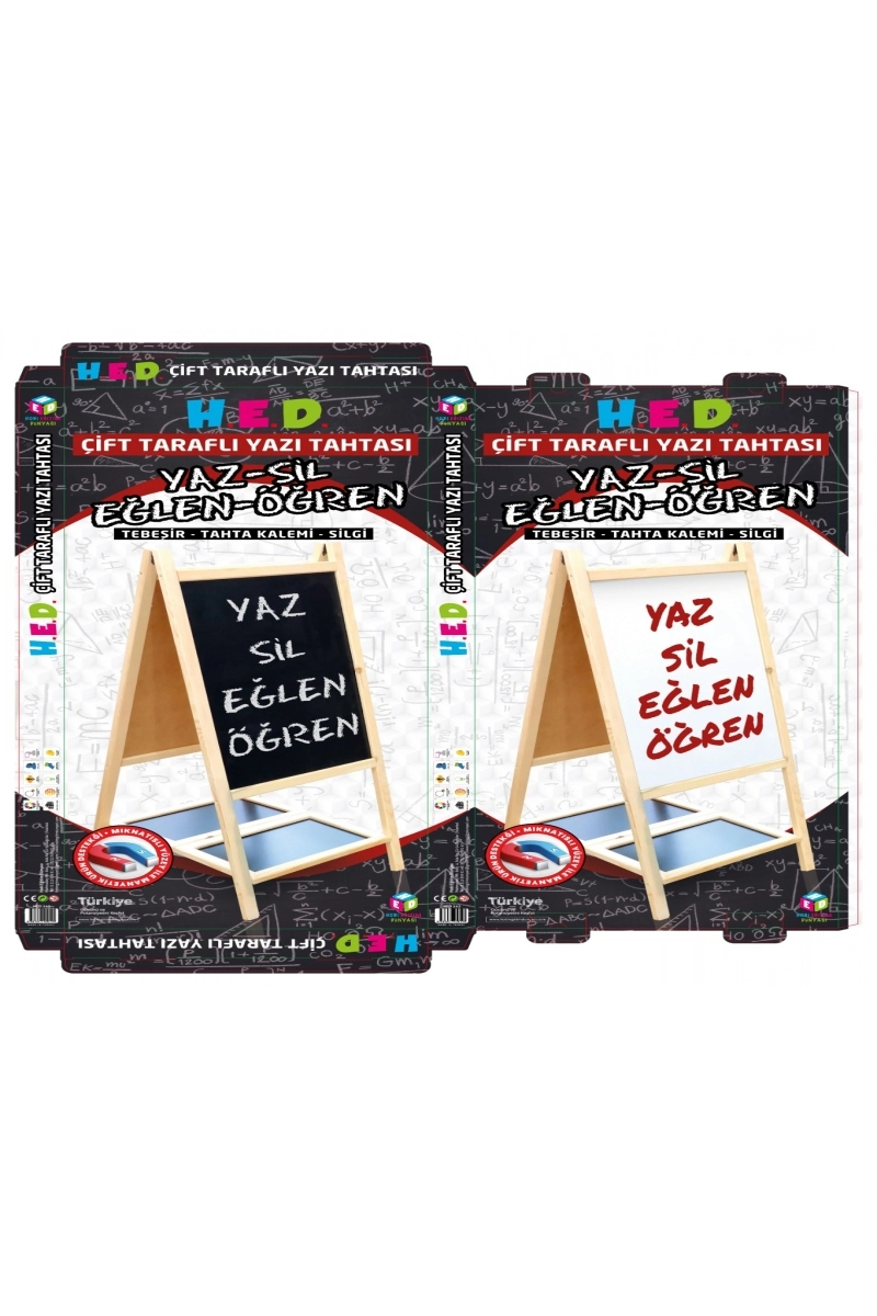 Yazı Tahtası Çift Taraflı Ayaklı Mıknatıslı Yazı Tahtası Seti 110 X 60