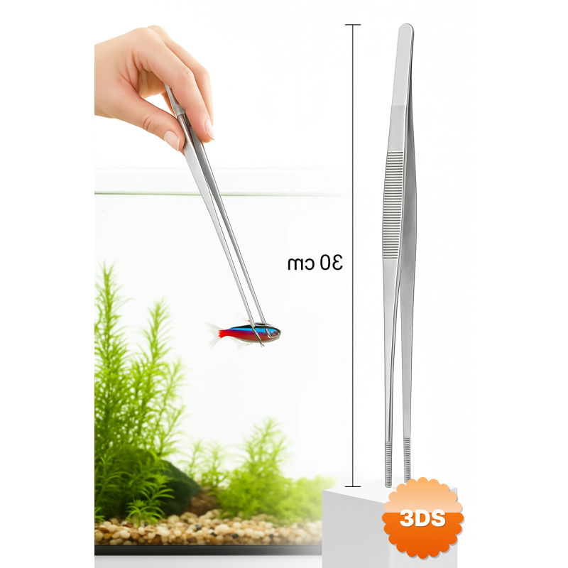 Uzun 30 Cm Çelik Cımbız - Akvaryum Maşası
