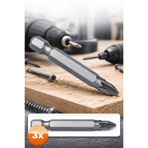 3 Adet 50 Mm Yıldız Uçlu Tornavida Bits