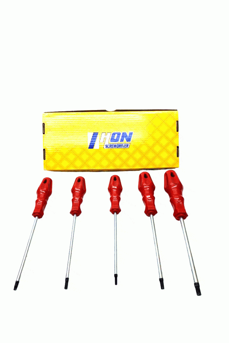 Tornavida 5 Parça Tork Torx Tornavida Seti