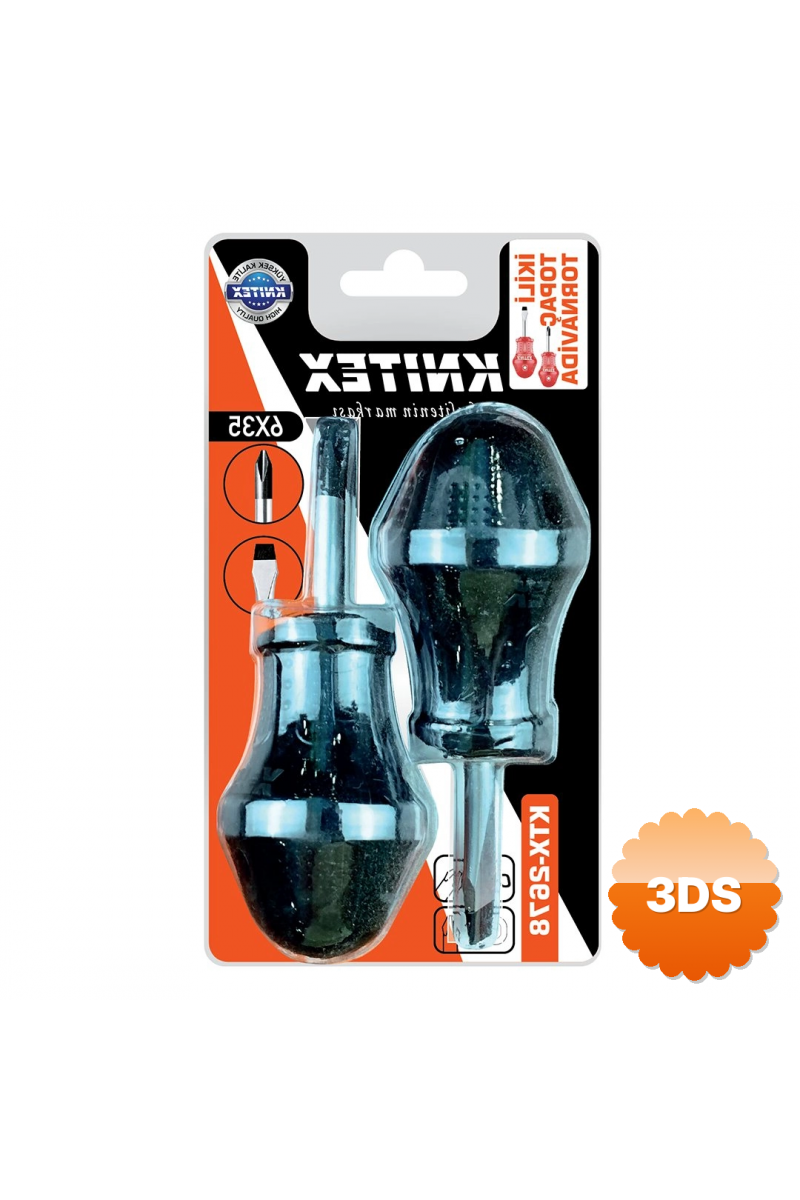 2pcs - Yıldız - düz Topaç Tornavida Seti 6x35
