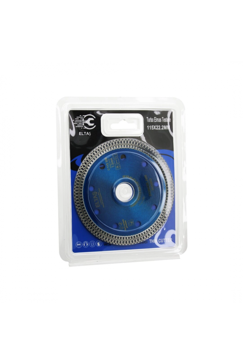 Turbo Elmas Mermer Kesici Disk 115mmx22.2mm İnce Hassas Testere 1.2mm