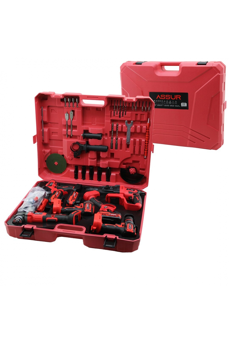 6pcs Usta Elektrikli Alet Seti Şarjlı 21v Spral Taşlama Hilti Bağ Makas Somun Sökme