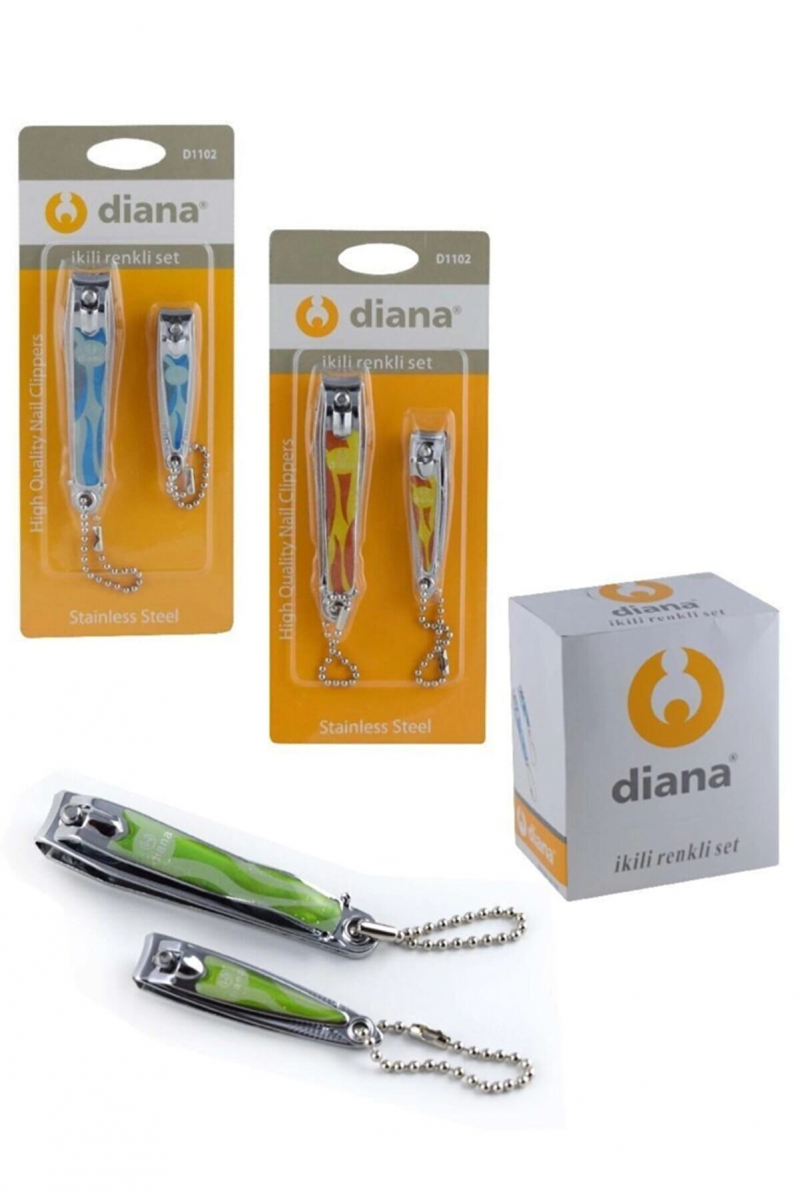 Diana 2 Li Renkli Vakumlu Tırnak Makası