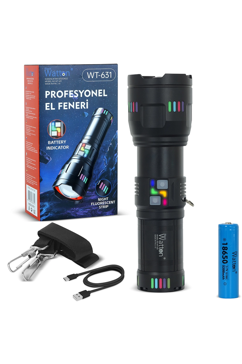 Lazer Etkili Profesyonel El Feneri 30.000 Lümen Wt - 631