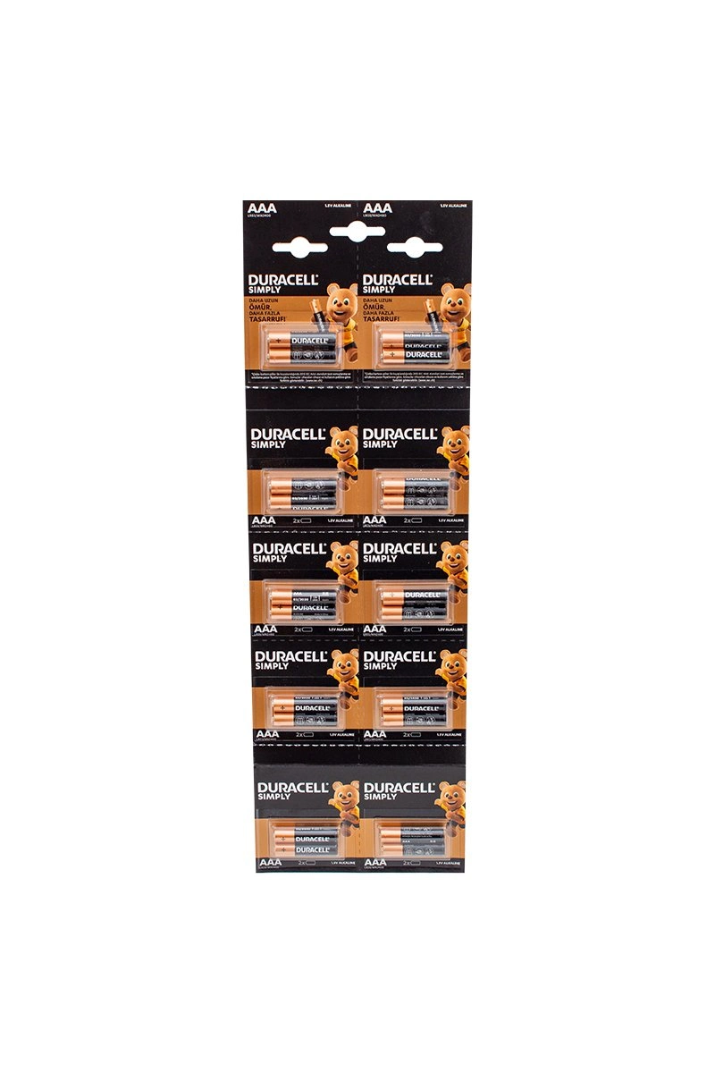 Duracell 1.5v İnce Aaa 20li Alkalin Pil Lr03/mn20