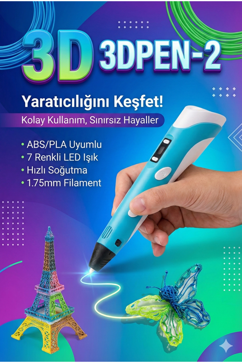 Üç Boyutlu Yazıcı 3d Kalem Pen Printer