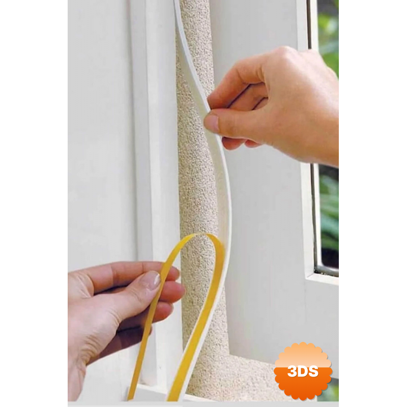 5 Adet 9 Metre Pencere Izolasyon Bandı Yapışkanlı Cam Yalıtım Süngeri Rüzgar Soğuk Kesici Pimapen Fitili